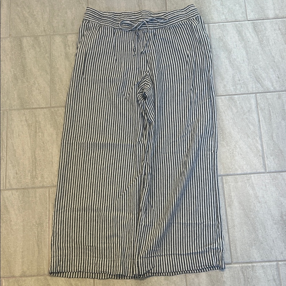 A New Day Black and White Striped Trousers